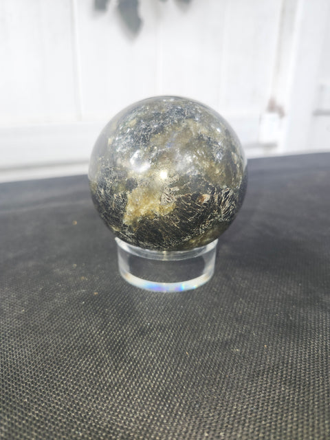 Labradorite sphere 15 ounces, 65mm, 2.56 inches