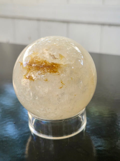 59.5mm 2.34 inch, 10.6 ounce Ferruginous quartz sphere