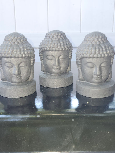Shungite buddah head carving! 7 ounces, 81mm, 3.2 inches