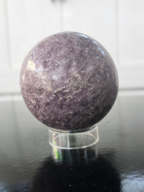 Lepidolite sphere! 11 ounces, 60mm, 2.36 inches