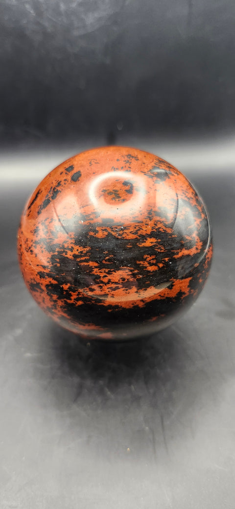 Red obsidian sphere! 11.5 ounces, 65mm, 2.55 inches
