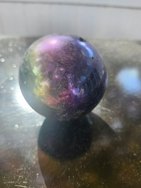 62.9mm, 2.47 inch, 13.6 ounce aura quartz sphere