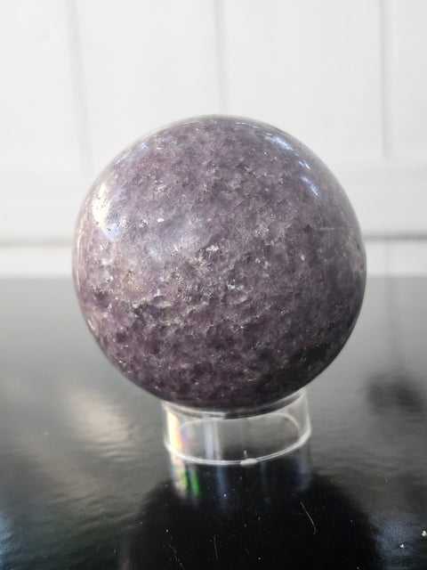 Lepidolite sphere! 11 ounces, 60mm, 2.36 inches