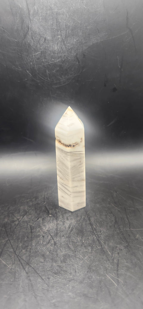 Striped opal tower! 3.3 inches, 2.7 ounces!