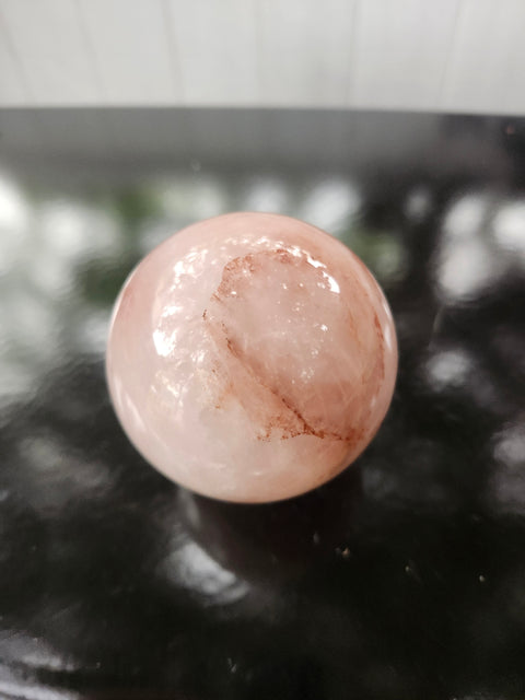14.8 ounce, 66.8mm, 2.62 inch fire quartz sphere