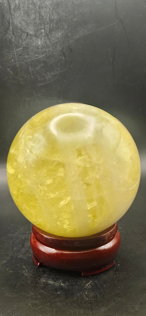 Citrine sphere! 76mm, 2.99 inches, 1.5 pounds