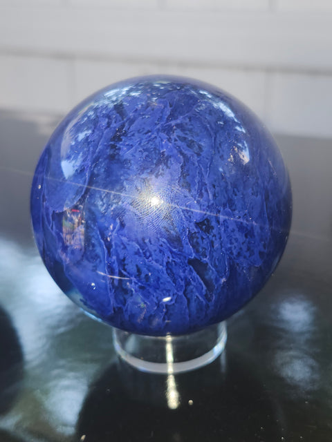 11 ounce blueberry melt quartz sphere 65.7 mm 2.57 inches