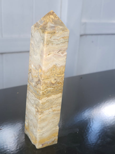 Yellow jasper tower! 6.5 inches tall, 14 ounces