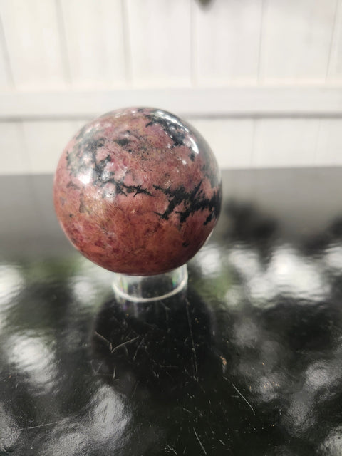 61.9mm, 2.44 inch rhodonite sphere! 1 pound