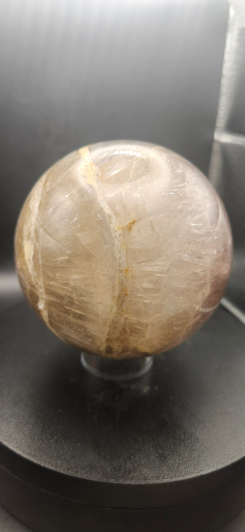 Smoky quartz sphere! 82mm, 3.23 inches, 2 pounds!