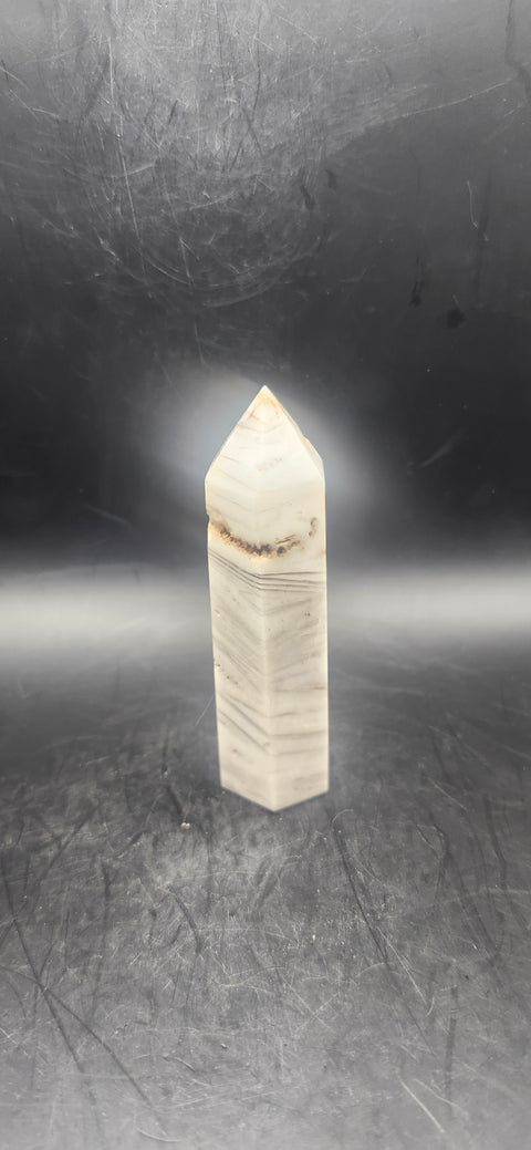Striped opal tower! 3.3 inches, 2.7 ounces!