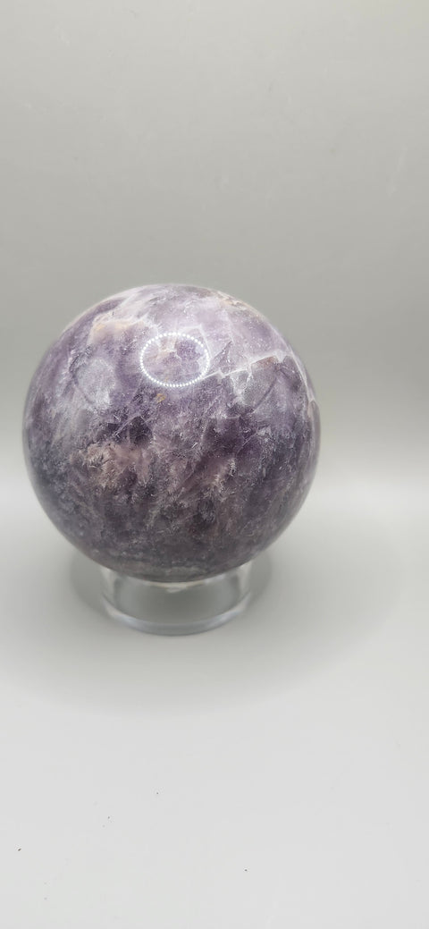 Dream amethyst sphere! 76mm, 3 inches, 1.6 pounds