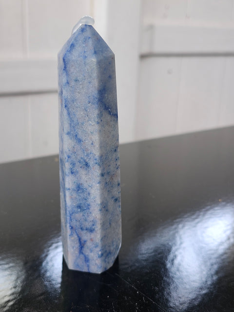 Blue aventurine tower! 4.6 ounces, 4.25 inches