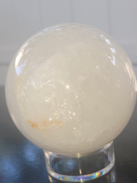 Clear quartz sphere! 1.7 pounds, 77mm, 3 inches