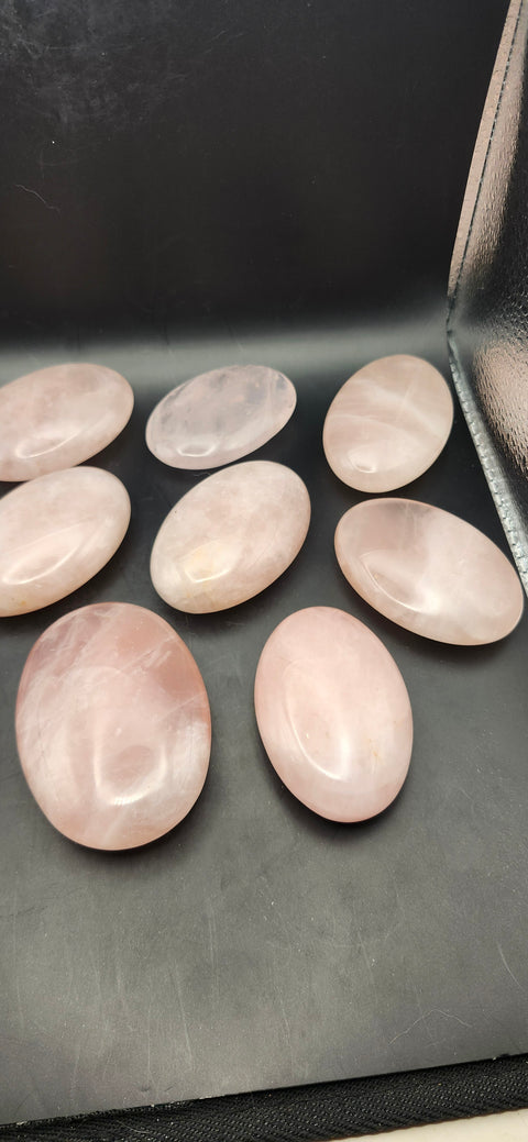Rose quartz palm stone