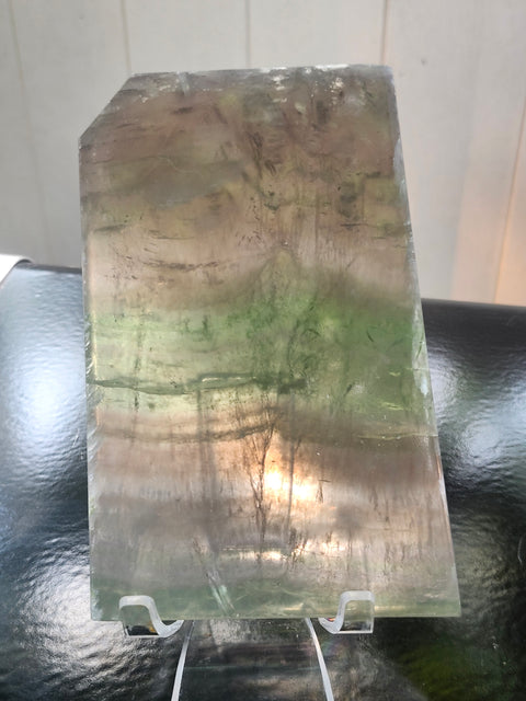 Green and purple Florite slab! 1.1 pounds, 5.5 inches tall,.3.4 wide