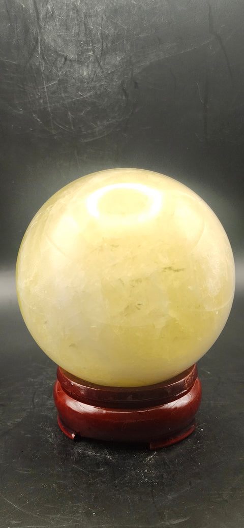 Citrine sphere! 76mm, 2.99 inches, 1.5 pounds