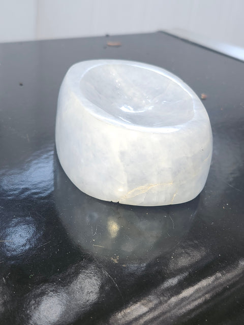 Blue calcite offering bowl/ soap dish! 13 ounces,3.5 inches