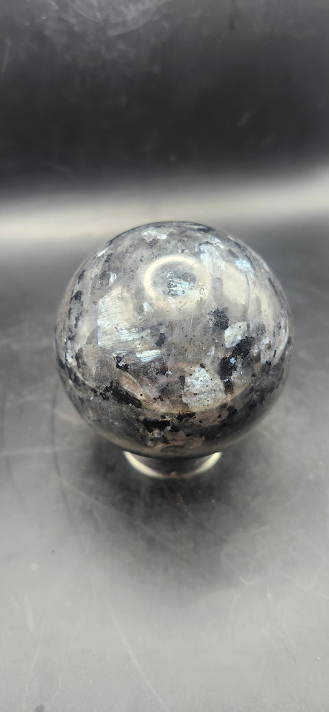 Larvikite sphere! 62.2mm, 2.4 inches, 13 ounces