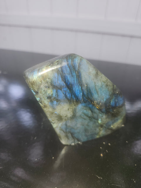 Labradorite free form! 12.8 ounces, 4 inches wide, 3 inches tall