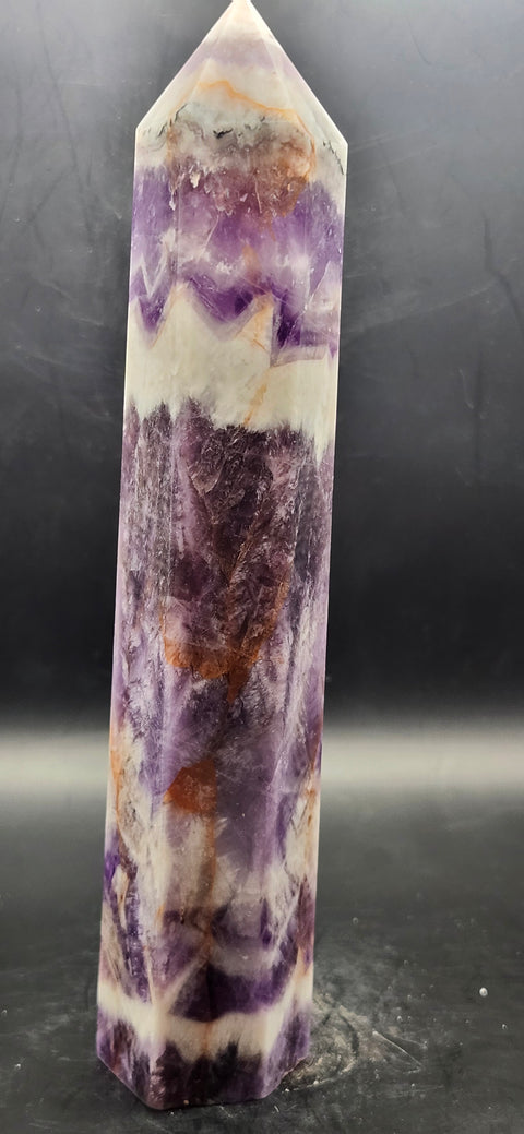 Large Dream amethyst tower! 7 inches tall, 12 ounces.
