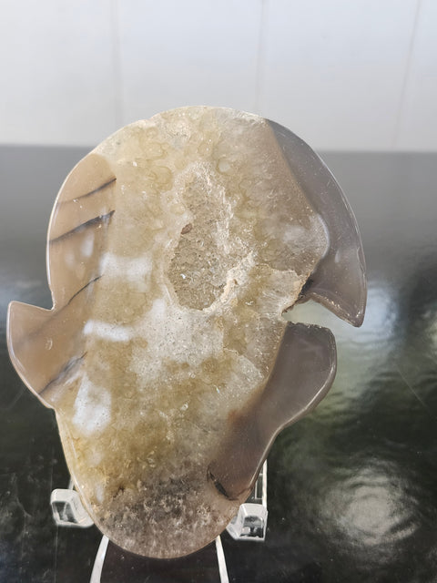 Druzy agate elf! 3.74 inch tall, 2.71 inch wide, 5 ounces