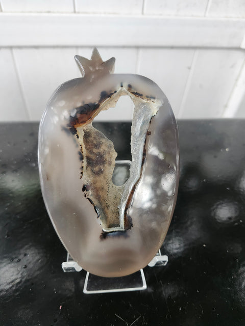 Druzy agate pepper! 9 ounces, 5 inches