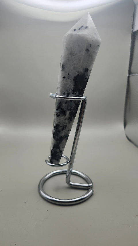 Rainbow moonstone scepter 6 inches, 6 ounces!!