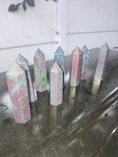 3.25 to 4 inch ruby in kyanite towers
