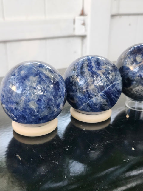Sodalite sphere! 61mm, 2.4 inches, 11 ounces