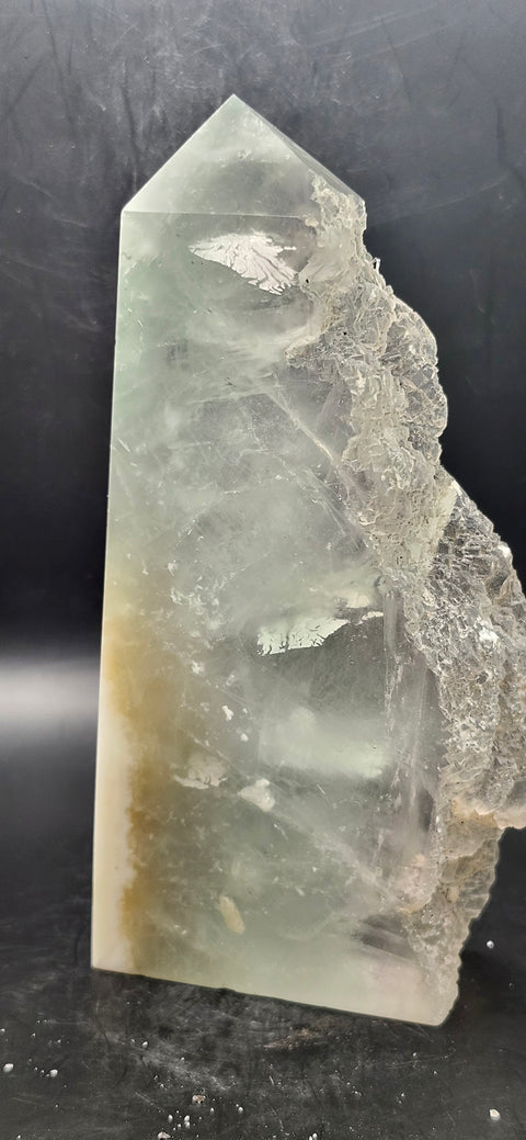 Druzy florite free form tower! 1.7 pounds, 6 inches tall, 3 inches wide