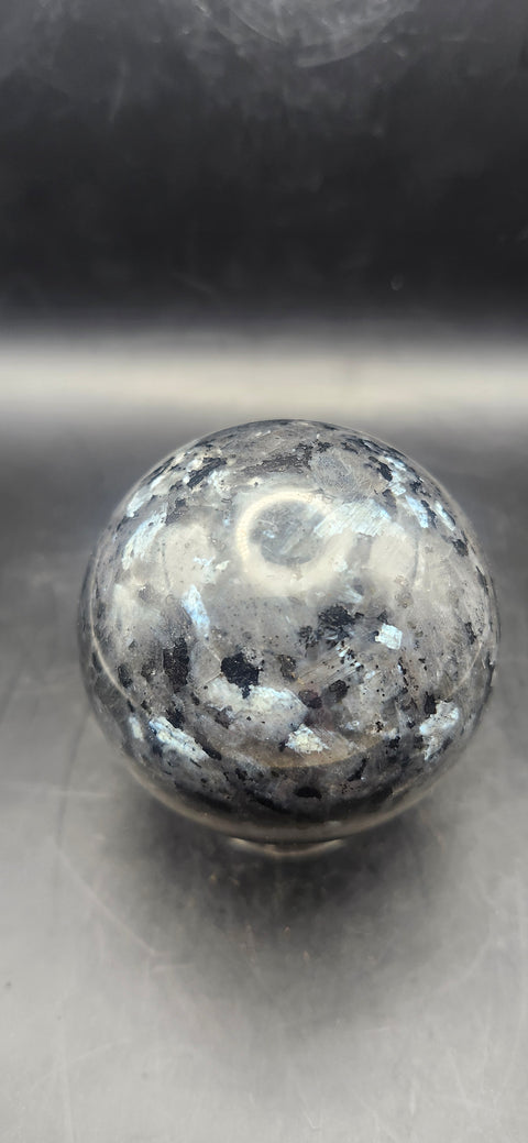 Larvikite sphere! 62.2mm, 2.4 inches, 13 ounces