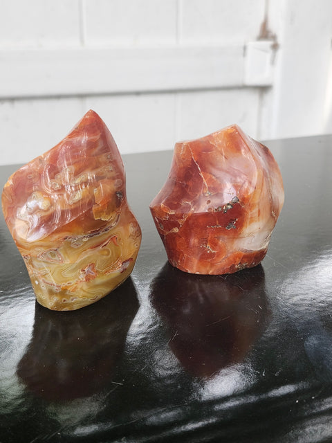 Carnelian agate flame tower mini!! 4 ounces, 2.75 inches