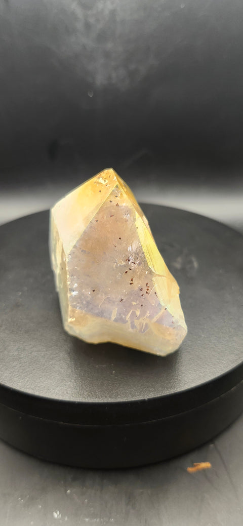 Angel aura citrine polished top point! 4 ounces.