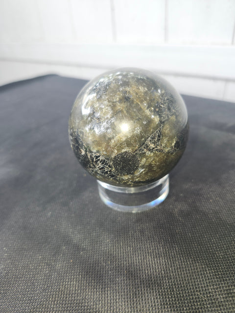 Labradorite sphere 15 ounces, 65mm, 2.56 inches