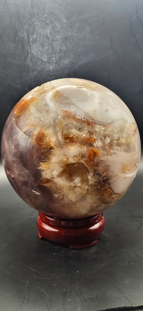 Massive druzy agate sphere! 4.1 pounds, 102.2mm, 4 inches