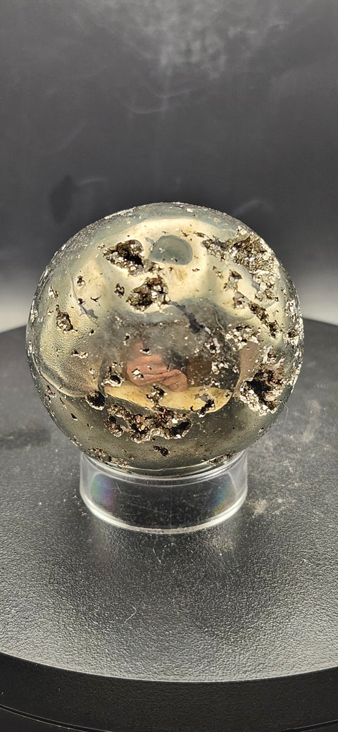 Pyrite sphere! 48.8mm, 1.92 inches, 9.3 ounces!