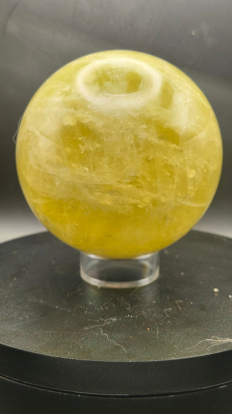 Citrine sphere 76.8mm, 3.02 inches, 1.5 pounds