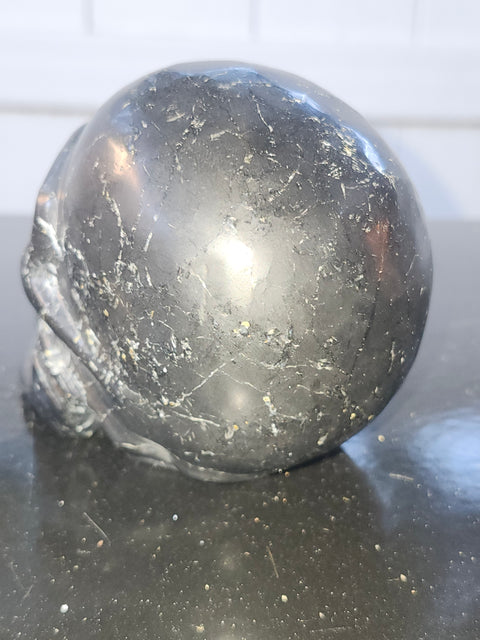 Shungite skull! 1.5 pounds, 4 inches long by 3.1 tall, 2.5 wide