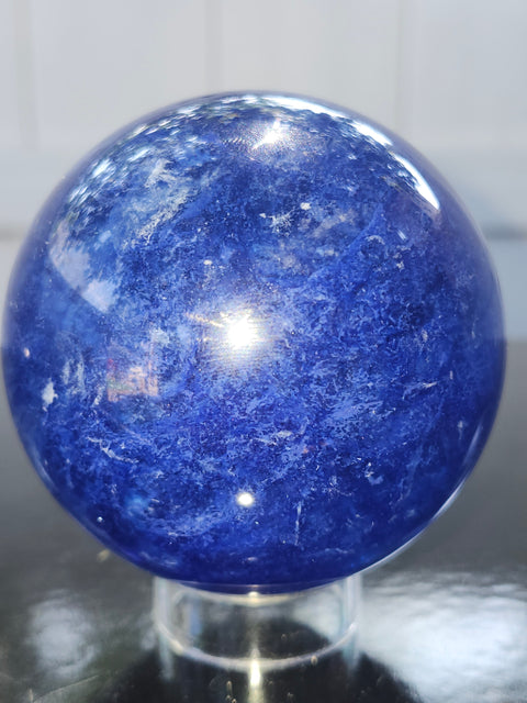 Blueberry quartz sphere! 71mm, 2.8 inches, 15 ounces