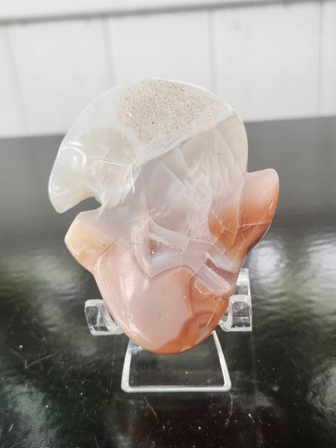 Druzy agate elf! 4 ounces, 3.4 inches tall, 2.5 wide
