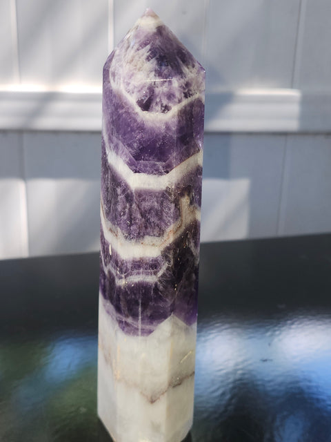 Large dream amethyst tower! 7 inches, 14.5 ounces