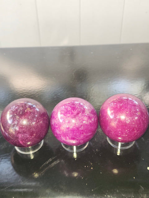Pink crackle quartz sphere! 6.5 ounces, 50mm, 1.98 inches
