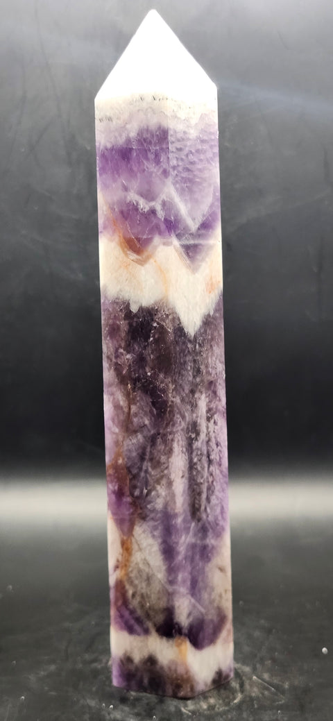 Large Dream amethyst tower! 7 inches tall, 12 ounces.