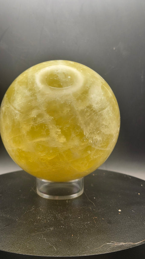Citrine sphere 76.8mm, 3.02 inches, 1.5 pounds