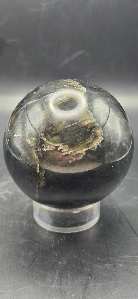 Labradorite sphere. 57.5mm, 2.26 inches, 9.4 ounces!