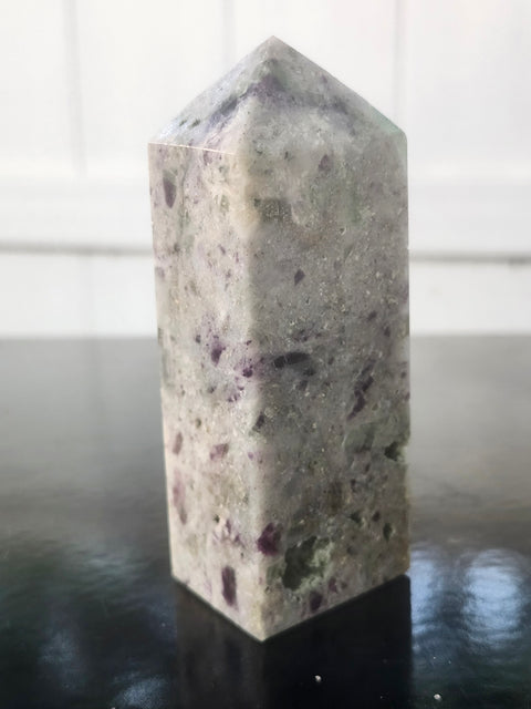 Opalized fluorite tower!1 8.5 ounces, 98mm, 3.8 inches