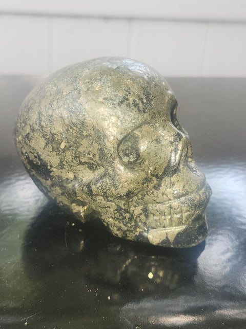 Pyrite skull! 1.7 pounds, 3.6 inches long, 3 tall, 2.2 wide