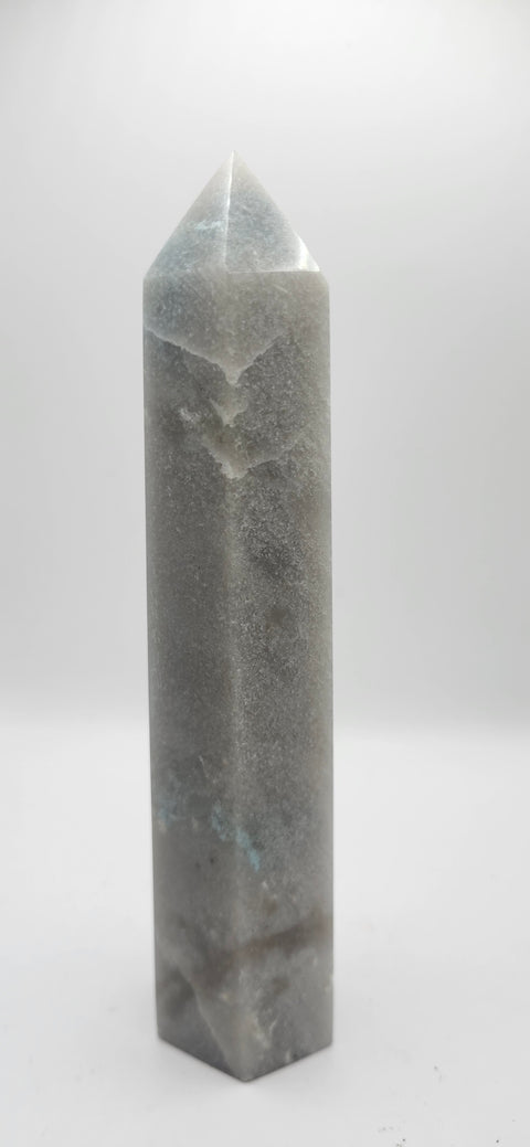 Blue and gray aventurine tower 10 ounces, 6 inches