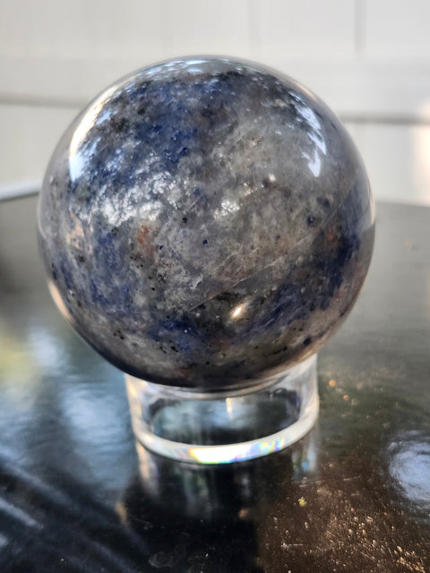 Sodalite sphere! 69mm, 2.7 inches, 1.1 pounds